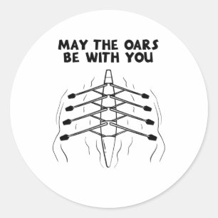 Ruderboot Runder Aufkleber