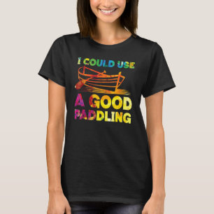 Ruderboot Wasserfarbe Regenbogen Ich könnte ein G T-Shirt