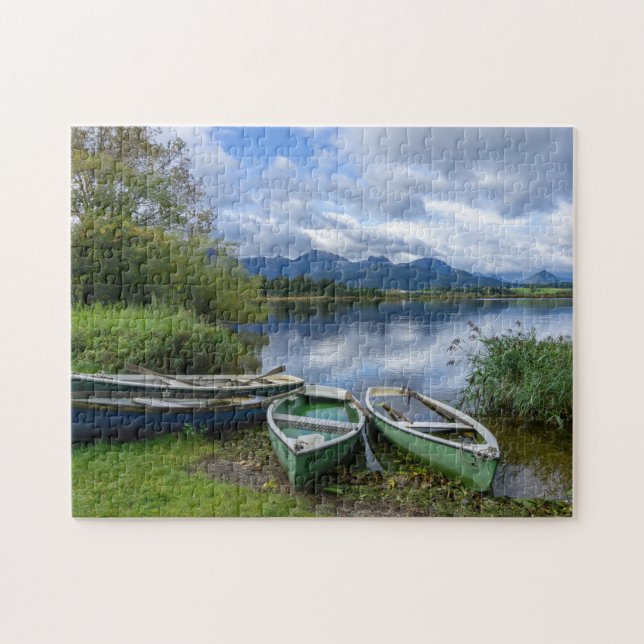 Ruderboote am See - Allgäu Puzzle (Horizontal)
