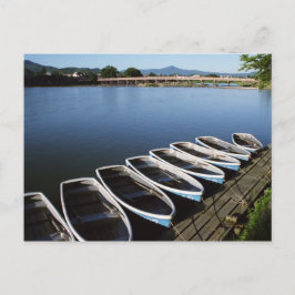 Ruderboote bei Arashiyama in Kyoto Postkarte