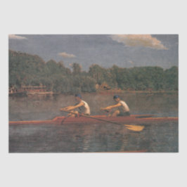 Ruderbootrennen am Fluss Seidenpapier