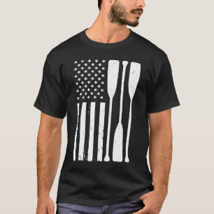 Rudermänner Frauen US-amerikanische Flagge Coxswai T-Shirt