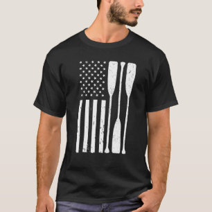 Rudermänner Frauen US-amerikanische Flagge Coxswai T-Shirt