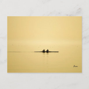 Rudern an der Dämmerung Postkarte
