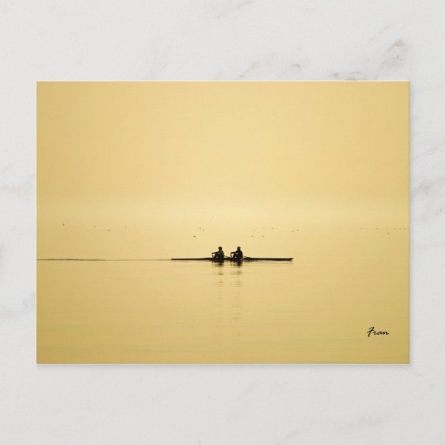 Rudern an der Dämmerung Postkarte (Vorderseite)