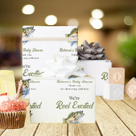 Rudern begeistert Big Fish Fisherman Baby Shower Geschenkpapier