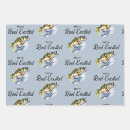 Rudern begeistert Big Fish Fisherman Baby Shower Geschenkpapier Set