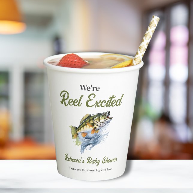 Rudern begeistert Big Fish Fisherman Baby Shower Pappbecher (Von Creator hochgeladen)