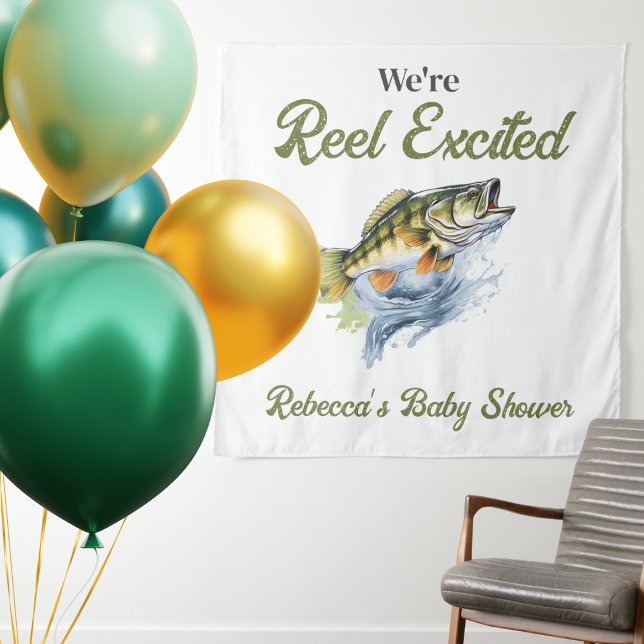 Rudern begeistert Big Fish Fisherman Baby Shower Wandteppich (Von Creator hochgeladen)