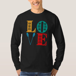 Rudern Liebe Retro Vintage Farben T-Shirt