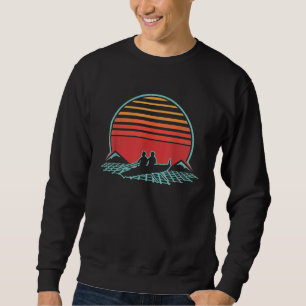 Rudern Retro Vintag 80er Style Rower Geschenk Sweatshirt