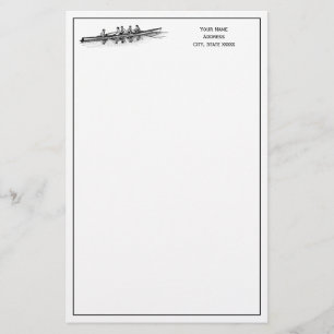 Rudern Ruderer Mannschaftsteam Wassersport Briefpapier