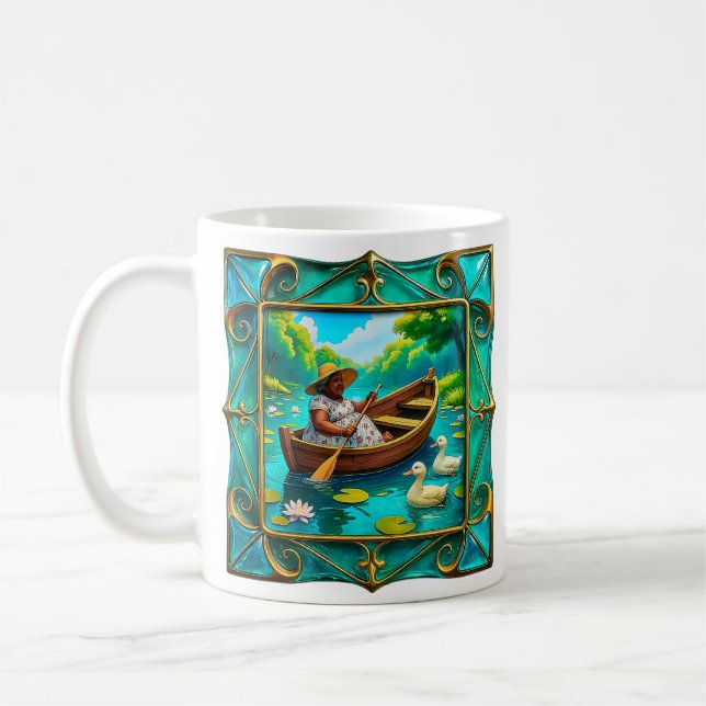 Rudernde Dame Tranquility Kaffeetasse (Links)