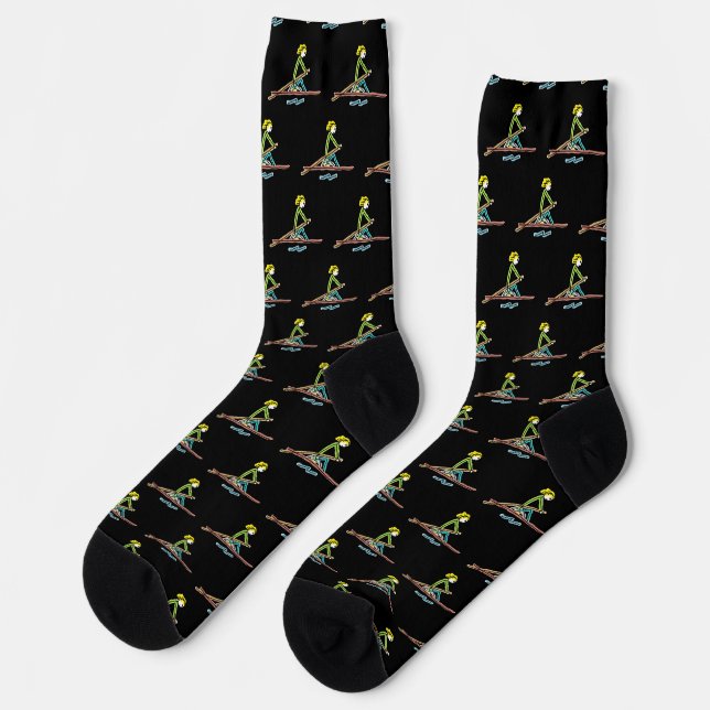 Rudernder Stockmann Socken (Linkes Detail)