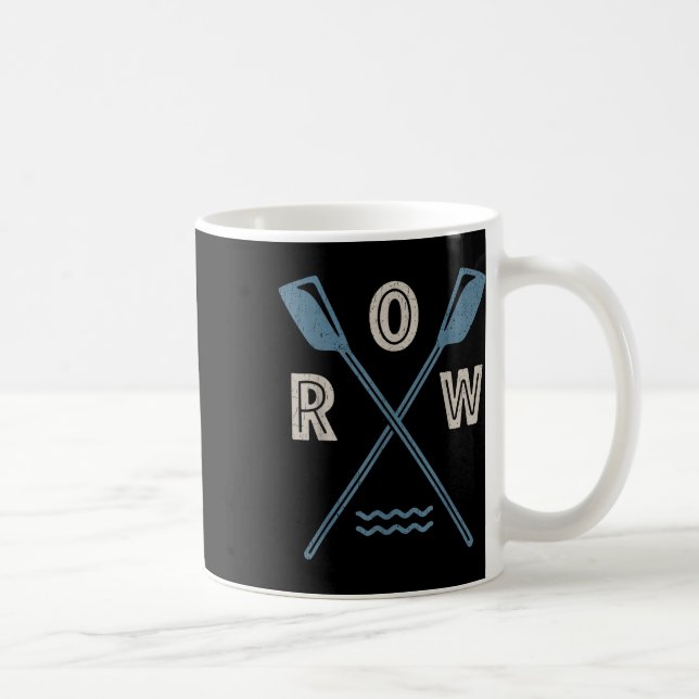 Ruderreihe Crew Steuermann Ruderer Retro Boot Padd Kaffeetasse (Rechts)