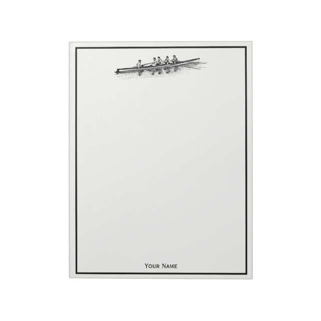 Ruderrowers Crew Team Wassersport Notizblock (Rotiert)