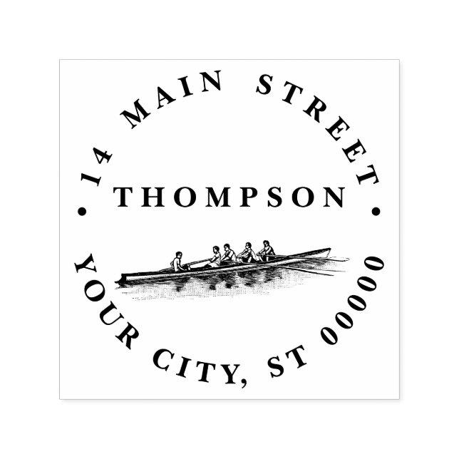 Ruderrowers Crew Team Wassersport Permastempel (Design)