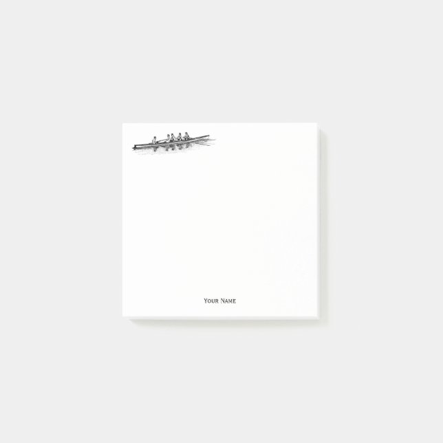 Ruderrowers Crew Team Wassersport Post-it Klebezettel (Vorderseite)