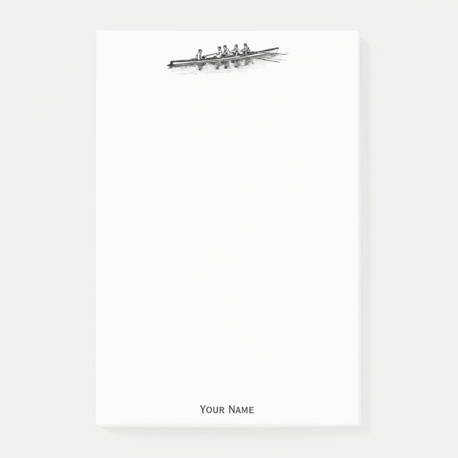 Ruderrowers Crew Team Wassersport Post-it Klebezettel (Vorderseite)