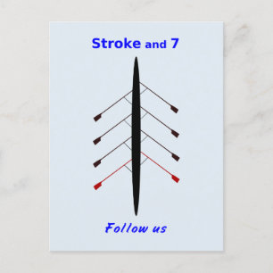 Ruderschlag sieben folgen uns postkarte