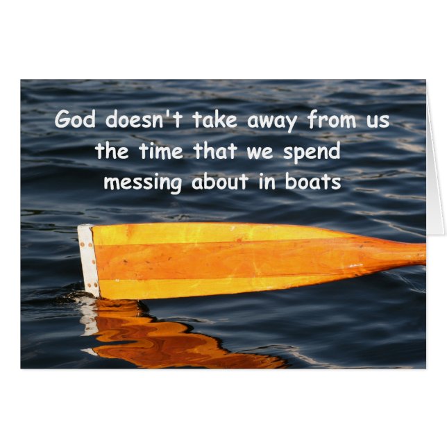 Rudersport-Boots-Sprichwort, kundengerechte Karte (Vorderseite (Horizontal))