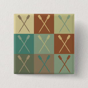 Rudersport-Pop-Kunst Button