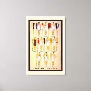 Rudersport-Uni-Crew-Rowers und Ruder Leinwanddruck