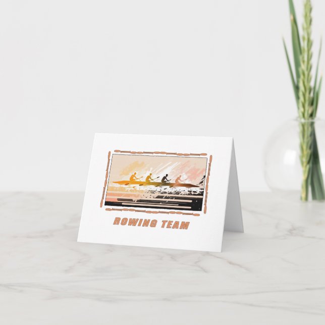 Ruderteam 1 - Ein Ruderdesign Karte (Vorderseite)