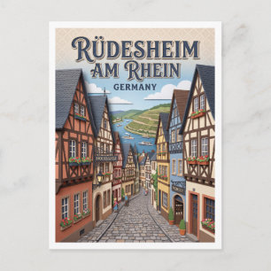 Rüdesheim am Rhein Deutschland Postkarte