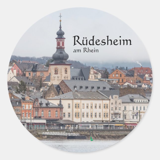 Rüdesheim am Rhein - Deutschland Runder Aufkleber (Vorderseite)