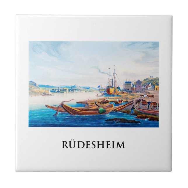 Rüdesheim, Deutschland 01B Fliese (Vorderseite)