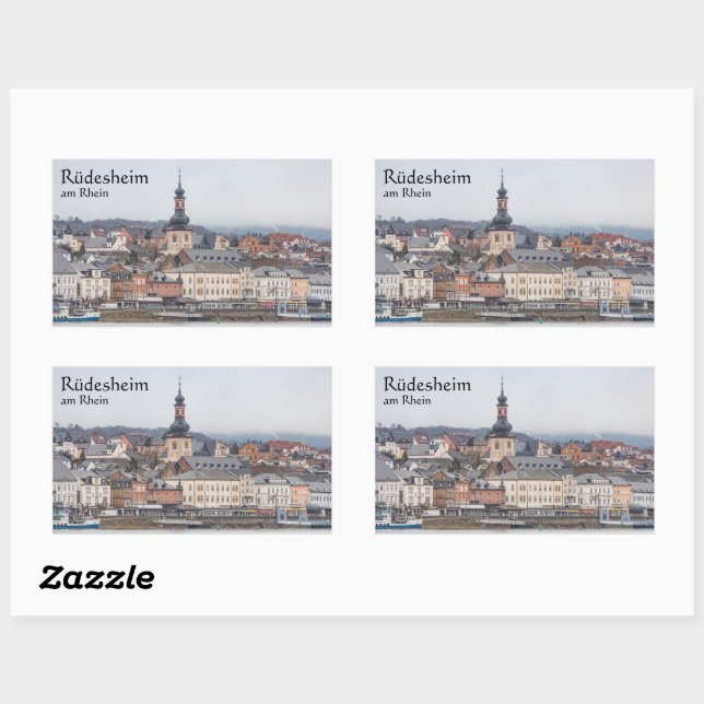 Rüdesheim Deutschland Rechteckiger Aufkleber (Blatt)