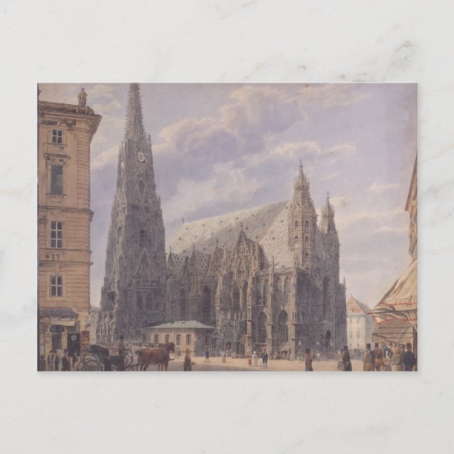 Rudolf Alt - Der Stephansdom in Wien Postkarte (Vorderseite)