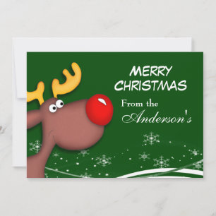 Rudolf Christmas Grußkarte Feiertagskarte