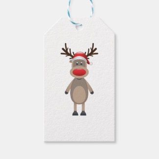 Rudolf das Niedliche Reindeer-Weihnachtsdesign Geschenkanhänger