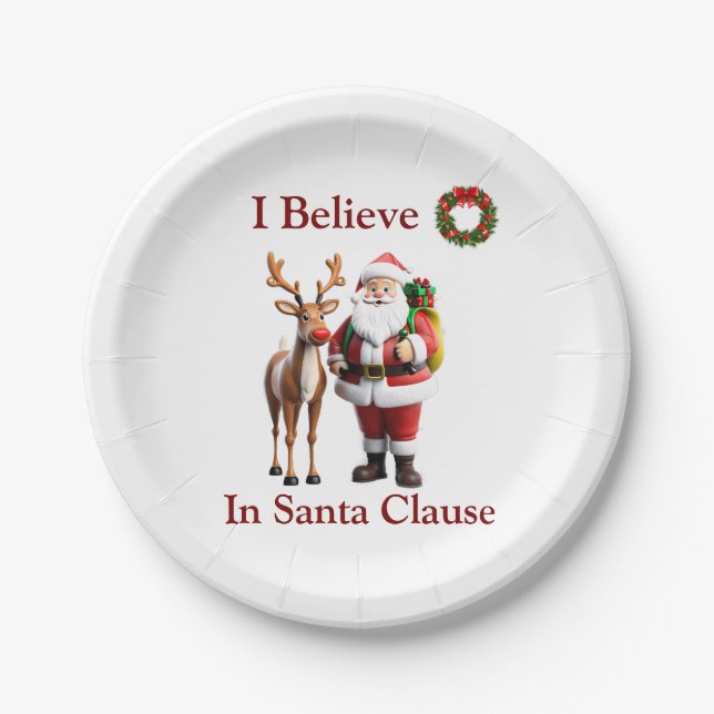 Rudolf der Rotnasen-Rentiere Pappteller (Vorderseite)