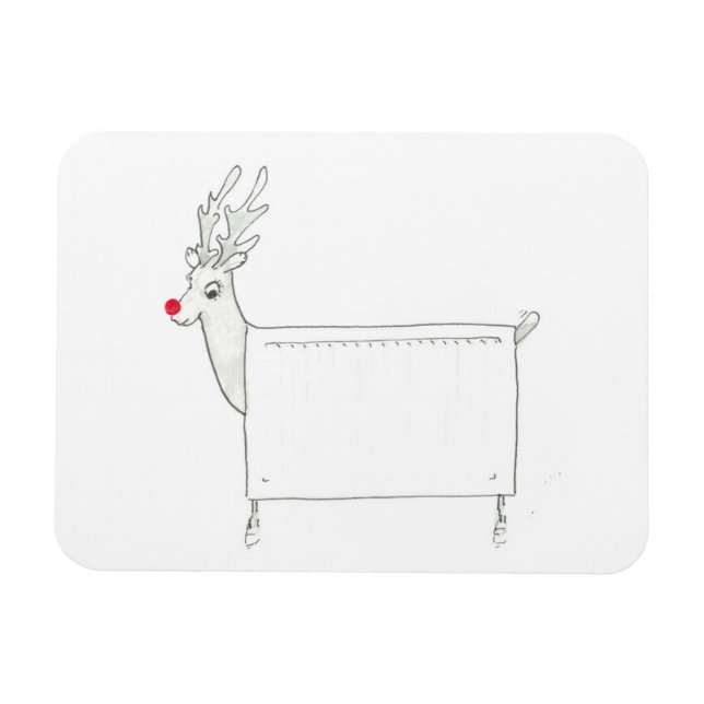 Rudolf des roten Nasenstrahlers Magnet (Horizontal)