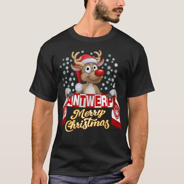 Rudolf met FanSjaal Antwerp  T-Shirt (Vorderseite)