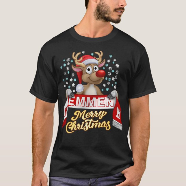 Rudolf met FanSjaal Emmen T-shirt (Vorderseite)