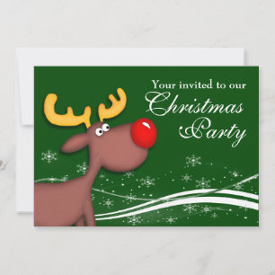 Rudolf Reindeer Company Christmas Party Einladung