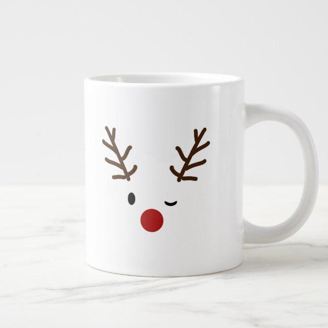 Rudolf The Red Nose Raindeer Christmas Jumbo-Tasse (Rechts)