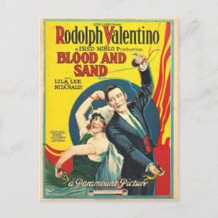 Rudolf Valentino Blood Sand Poster Postkarte