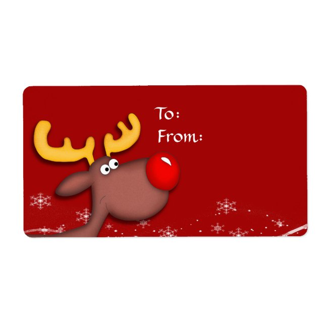 Rudolf Weihnachtsgeschenk-Tag (Vorne)