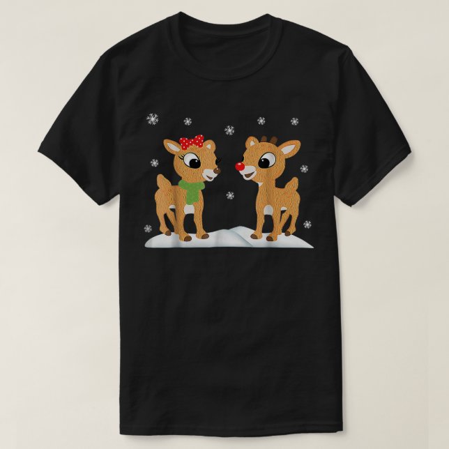 Rudolph and Clarice Shirt Weihnachten Kinder T-Shi (Design vorne)