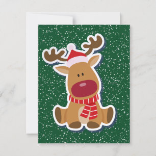 Rudolph Christmas Grußkarte Feiertagskarte