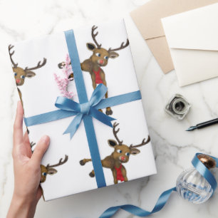 Rudolph Christmas Reindeer Wrapping Paper Geschenkpapier