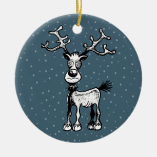 Rudolph-das-Rentier-Weihnachtsdekorationen Keramik Ornament
