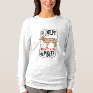 Rudolph das rote Fleisch-Rentier T-Shirt