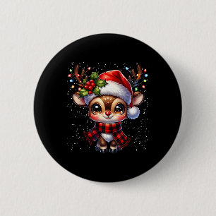 Rudolph Das Rote Nasen Rentier Für Kinder Und Weih Button