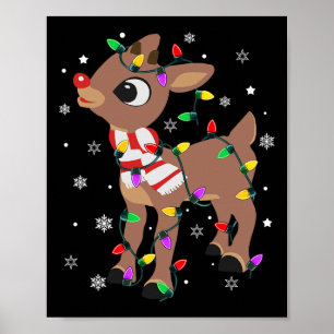 Rudolph Das Rote Nasen Rentier Für Kinder Und Weih Poster